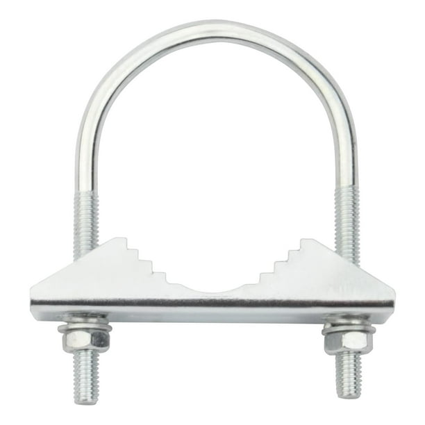 Soporte de abrazadera de mástil de antena, montaje de tubería con pernos en U, fácil de instalar, soporte de montaje de poste con clip de antena para