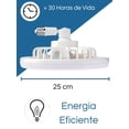 thumbnail image 2 of Lámpara de Techo Dosyu Blanco con Ventilador y Control Remoto 3 Velocidades, 2 of 9