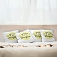 thumbnail image 7 of Ambesonne White Throw Pillow Cover 4 Pack, Hand Drawn Sun Romance, 20", Pale Yellow Black, 7 of 7