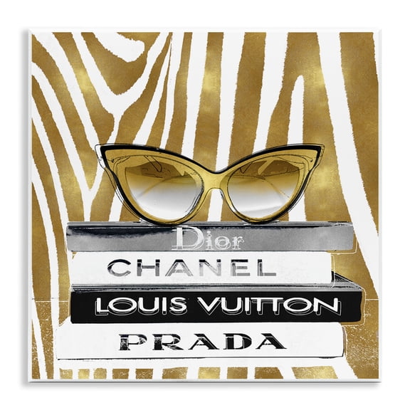 Stupell Industries Art Deco Zebra Stripes Fashion Books Wall Plaque Art, 12 x 12, by Madeline Blake