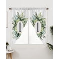 thumbnail image 3 of Swag Curtains, Farmhouse I Letters with Watercolor Eucalyptus Wreath Rod Pocket Kitchen Curtains Valances Tier Curtains Swag Valance Curtains for Bedroom Living Room 36" x 36", 2 Panels, 3 of 6