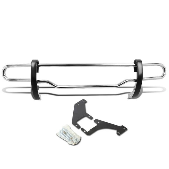 DNA Motoring RBG-021-SS For 1998 to 2005 Mercedes M-Class W163 Stainless Steel Double Bar Rear Bumper Protector Guard (Chrome) 99 00 01 02 03 04