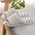 thumbnail image 2 of Vedolay Mens House Slippers Soft Plush Slippers Mens Soft Winter House Shoes Silver,44, 2 of 5