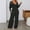 Black, variant on Women's Jumpsuit Long Sleeve Deep V Neck Romper High Stretch Ribbed Jumpsuit Casual Outdoor Wear Overalls for Women Casual Summer