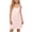 Pink, variant on Fancifize Girls Satin Silk Camisole Dress Summer Scoop Neck Sleeveless Dresses Kids Spaghetti Strap Pjs Sundress