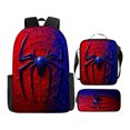thumbnail image 2 of 3Pcs Superhero Heavy Duty Student Rucksack with Hero Spider Web Motif Large Capacity School Backpack Set for Teenagers Multi Pocket Travel Bookbag, 2 of 6