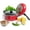 Red, variant on Moss & Stone 4 Peice Pots & Pans Set Nonstick Cookware Set, Aluminum Pots and Pans, Copper Pots and Pans Set with Glass Lid, Dishwasher Safe, Cooking Set