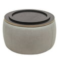 thumbnail image 3 of Round Storage Ottoman, Versatile 2-in-1 End Table and Footstool, Compact Coffee Table or Side Table with Ample Storage for Living Room, Office, Small Spaces, 3 of 4