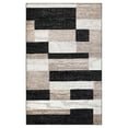 thumbnail image 2 of BNM Modern Color Block Indoor Area Rug, 3' x 5', Ivory-Beige, 2 of 7