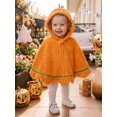 thumbnail image 6 of Cjfdfy Toddler Baby Boy Girl Halloween Costume Outfits Pumpkin Cloak Zipper Soft Plush Hooded Cape Poncho Kids Warm Outfits Funny Halloween Party Fall Winter Outfit, 6 of 10
