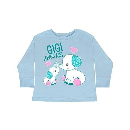 

Inktastic Gigi Loves Me-cute elephants Gift Toddler Boy or Toddler Girl Long Sleeve T-Shirt