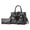 Grey, variant on Faraee 2Pcs Women Medium Satchel Handbag Work Tote Shoulder Crossbody Bag Casual Top Handle Purse with Clutch Wallet Black