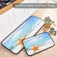 thumbnail image 5 of SKYSONIC Summer Beach Starfish Kitchen Mats and Rugs Sea Wave Blue Sky Floor Runner Area Rug Washable Carpet Perfect for Living Room Bedroom Entryway,19.7"x27.6"+19.7"x47.2", 5 of 7