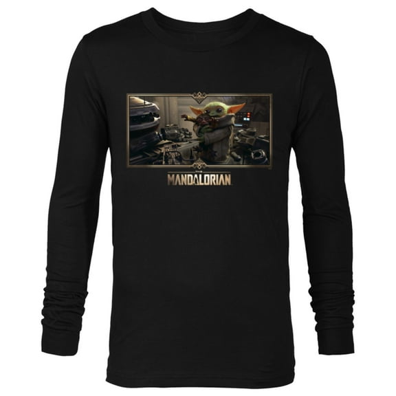 Star Wars The Mandalorian Season 3 Grogu Big Hug Concept Art - Long Sleeve T-Shirt for Men - Customized-Black