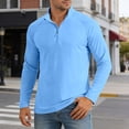 thumbnail image 2 of Tisuna Mens Fall T-Shirts Stretch Collared Tops Men Solid Shirts For Daily Wear Size L, 2 of 4