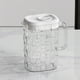 thumbnail image 5 of Vaso de acero inoxidable con tapa y asa, jarrón de vidrio transparente de 2000 ml con borde, para bar en casa, incluye tres vasos, gran capacidad, para bebidas frías, para fiestas, material, 5 of 8