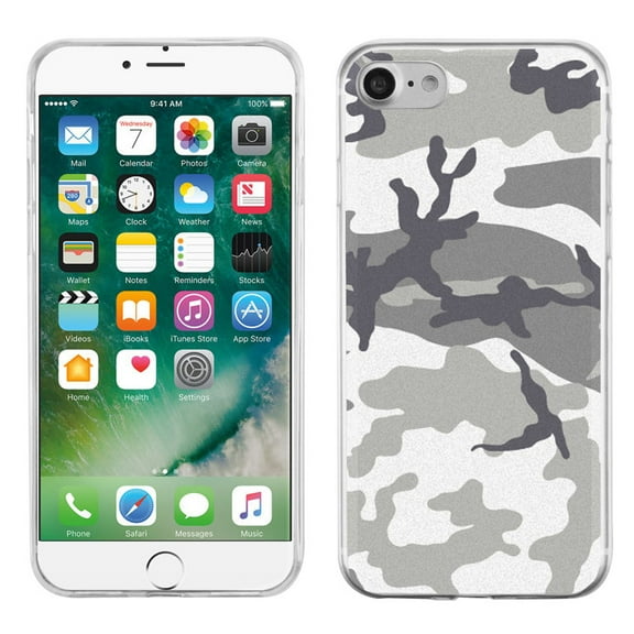 Slim-Fit Case for Apple iPhone 8, OneToughShield ® Premium TPU Gel Phone Case - Camouflage Urban