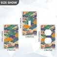 thumbnail image 7 of Yayeee Toggle Light Switch Wall Plate 1-Gang 4.5"x2.7" Home Decorative Outlet Cover, Beige Floral Wave, 7 of 7