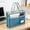 Blue-BU, variant on Travel Backpack Drawstring Art Bag Mesh Zippered Large Capacity 17.40x13.19in A3 Storage Organizer School Tutoring Green