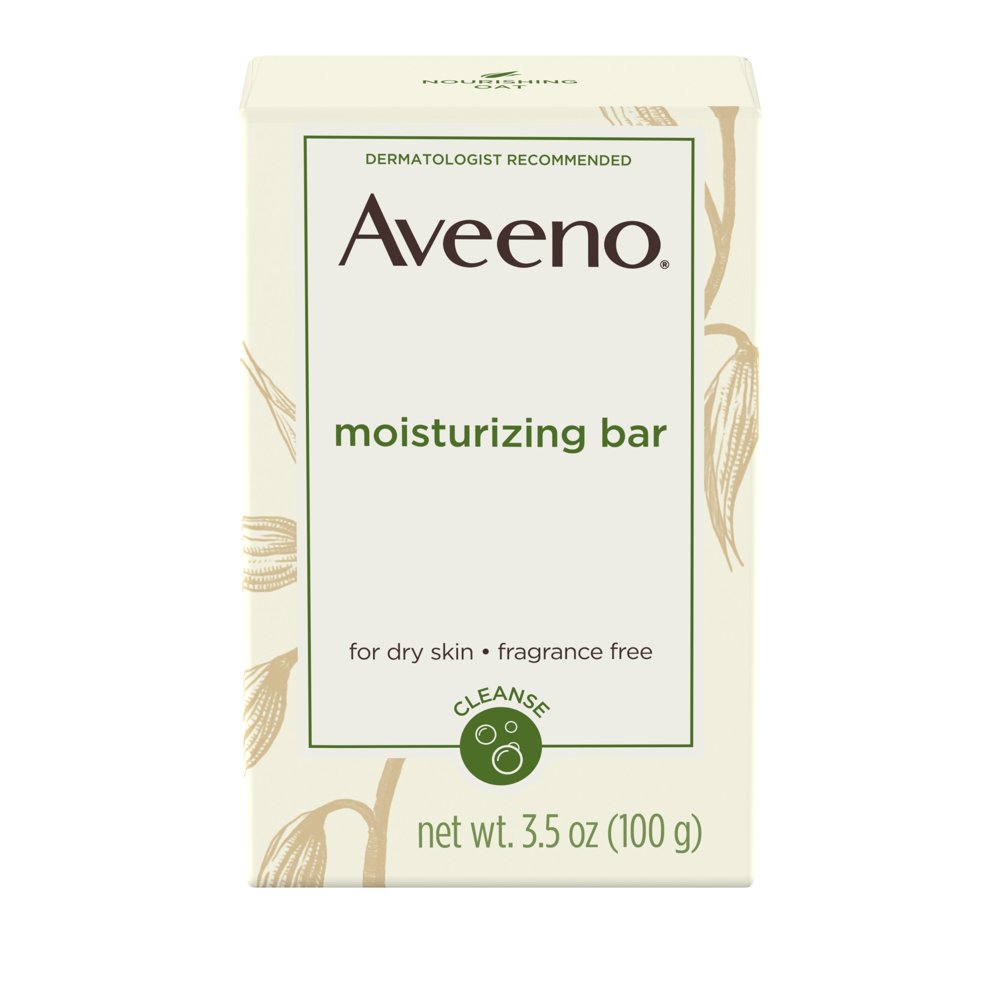 Aveeno Gentle Moisturizing Bar Facial Cleanser for Dry Skin, 3.5 oz