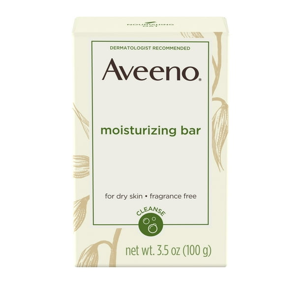 Aveeno Gentle Moisturizing Bar Facial Cleanser for Dry Skin, 3.5 oz