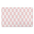 thumbnail image 1 of Stylish Checkered Bathroom Rug - Long Non-Slip Bath Mat, Absorbs Water, 20x32 in Soft Microfiber, Machine Washable for Showers., 1 of 5