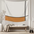 thumbnail image 5 of Orange, Tapestry for Bedroom Wall Hanging Tapestry, Modern Abstract Geometric Patchwork Stripes Art Ceiling Backdrop Tapestries Poster Blanket Wall Decor for Teens Room Living Room Dorm 59" x 90", 5 of 8