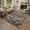 Brown, variant on 5x7 Vintage Washable Area Rug for Living Room, Non-Slip, Stain-Resistant, Low Pile Carpet for Bedroom, Dining Room, Blue & Brown, Indoor, Large.