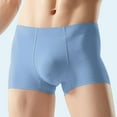 thumbnail image 2 of Yaoyar Mens Seamless Summer Boxer Shorts Breathable Lightweight Underwear with Comfort Fabric Casual Underwear,Blue,2XL, 2 of 7