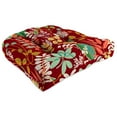 thumbnail image 5 of Jordan Manufacturing 18" x 18" Windcrest Mulberry Maroon Leaves Square Tufted Contoured Outdoor Wicker Seat Cushion (2 Pack), 5 of 10