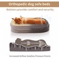 thumbnail image 2 of Dog Bed for Large Dogs Breeds, High Density Egg Crate Foam Dog Sofa Beds,Oval Kennel Bed, Pet Couch Bed with Four Sided Bolster, Removable Washable Cover& Non-Slip Bottom, 2 of 9