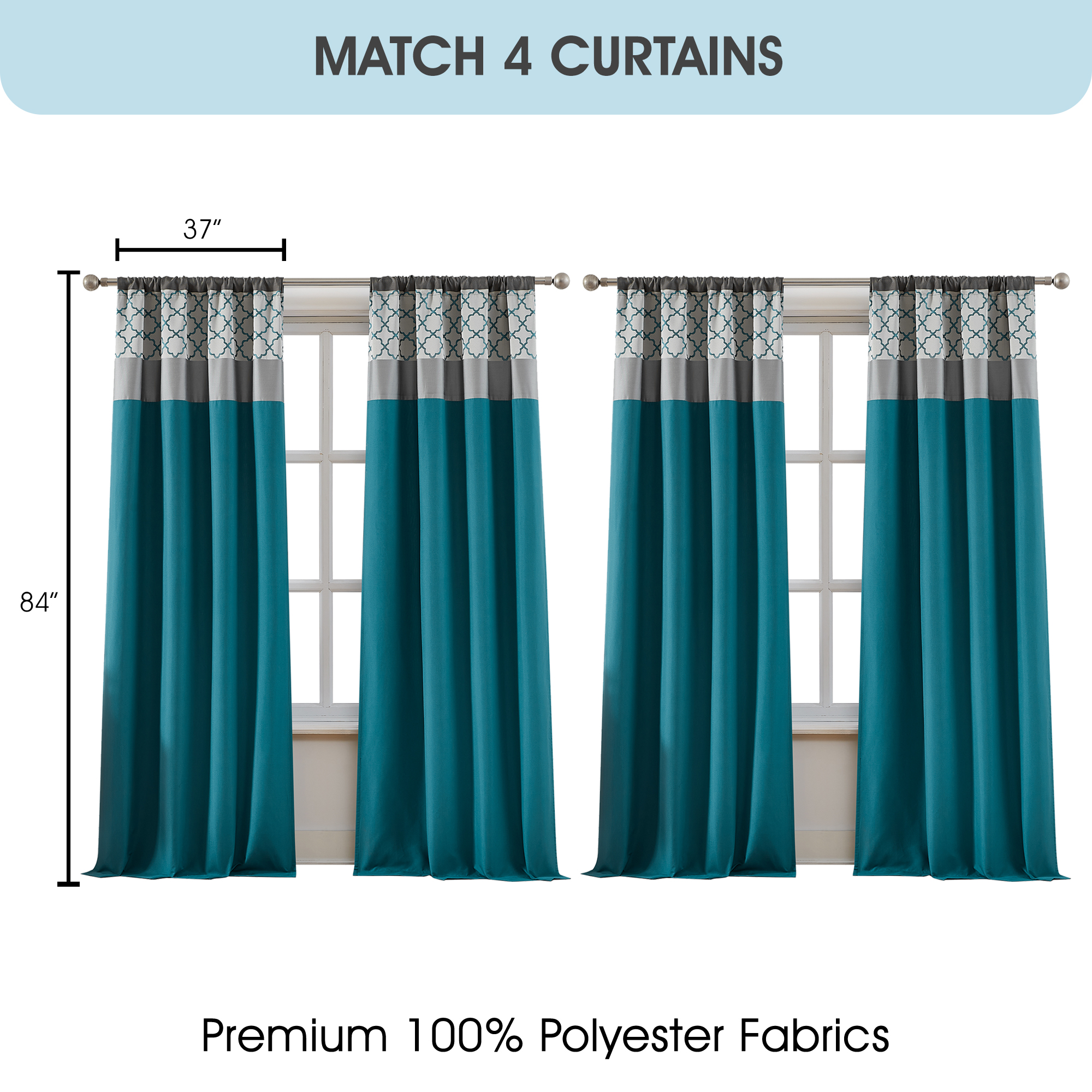 LANCO MODERN LIFESTYLE Queen Comforter Set, Grey Bedding Set, Jacquard Woven with Geometry, 16 Pieces Room in a Bag, Sheets, Bedskirt, Pillow Shams and Cases, Decor Pillows and Curtains