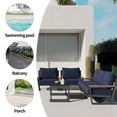 thumbnail image 5 of Aluminum Outdoor Sofa,5 Seats Modern Patio Furniture Set,Sectional Sofa Conversation Set with Coffee Table, Upgraded Washable Cushions for Garden Backyard,Grey, 5 of 8