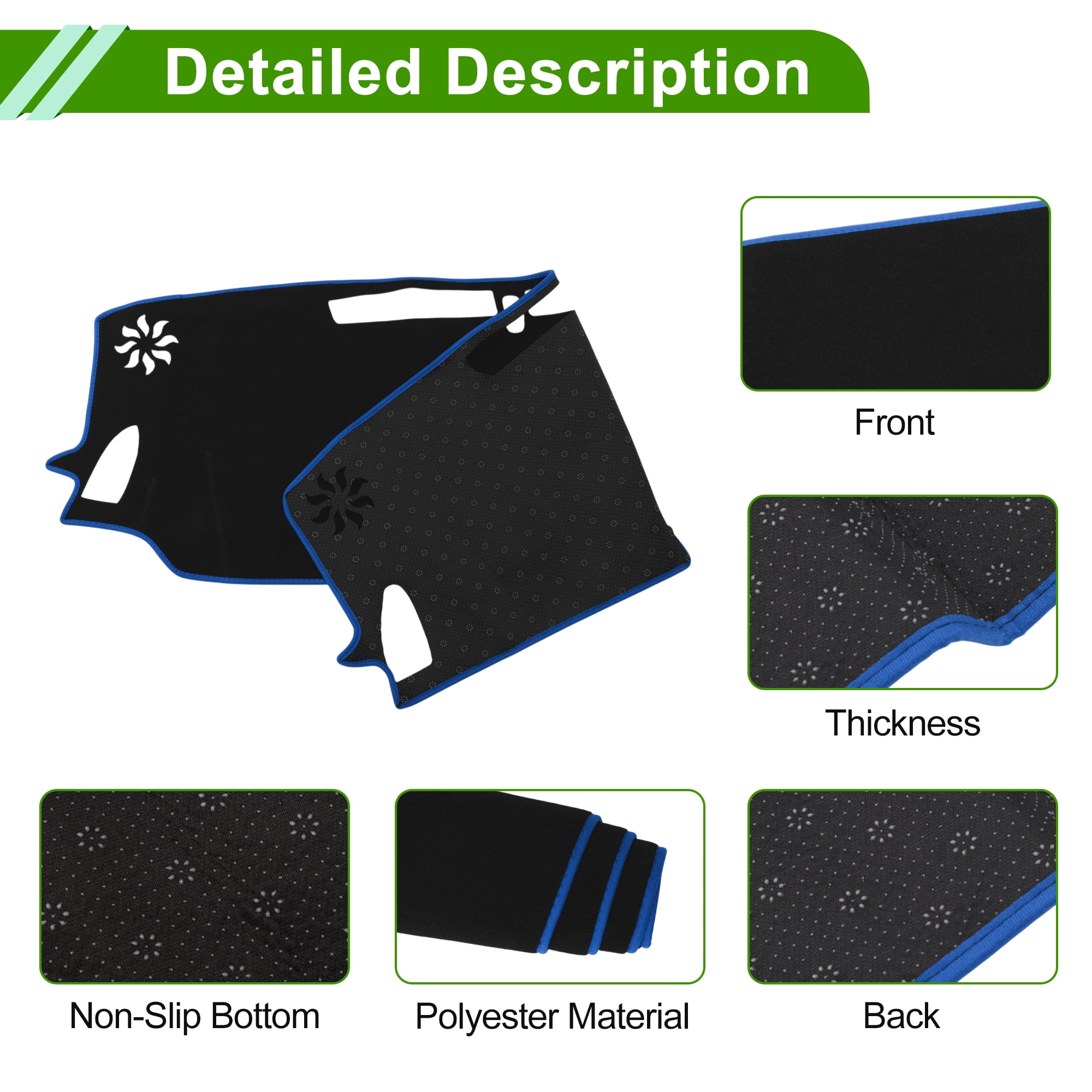 Unique Bargains Dashboard Cover for Subaru Forester 2025 Black Blue