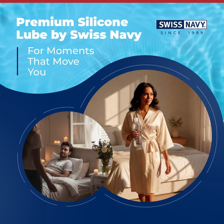 Swiss Navy Long-Lasting Silicone Lubricant, Hypoallergenic, Non