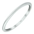 thumbnail image 3 of SZUL Women's Thin 1mm Width Domed Wedding Band in 14K White Gold, 3 of 7