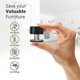 thumbnail image 4 of 2pcs Self-adhesive Door Stoppers Robust Stainless Steel Rubber Stoppers -z, 4 of 5