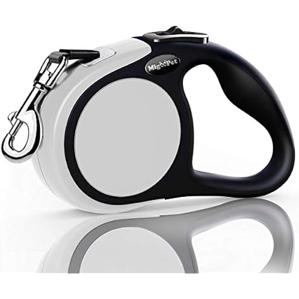 wonima02 Heavy Duty Retractable Dog Leash-16ft Strong & Durable Walking Leash for S to L Dogs up to 45/115 lbs, Upgraded Lock System, Non Slip Grip, Tangle Free (Grey, Small/Medium)