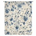 thumbnail image 2 of Botanicals Flower Sheer Curtains 63 Inches Long, Blue Wildflower Garden Motifs Floral Light Filering Curtains, Breathable Simi Curtain Privacy Drapes for Living Room Bedroom Window Treatment, 2 of 9