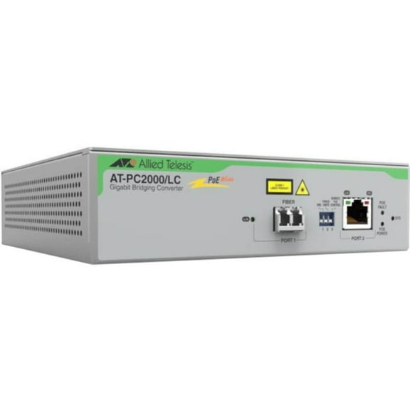 Allied Telesis ATPC2000/LC960 PoE  to Fiber Media Converter