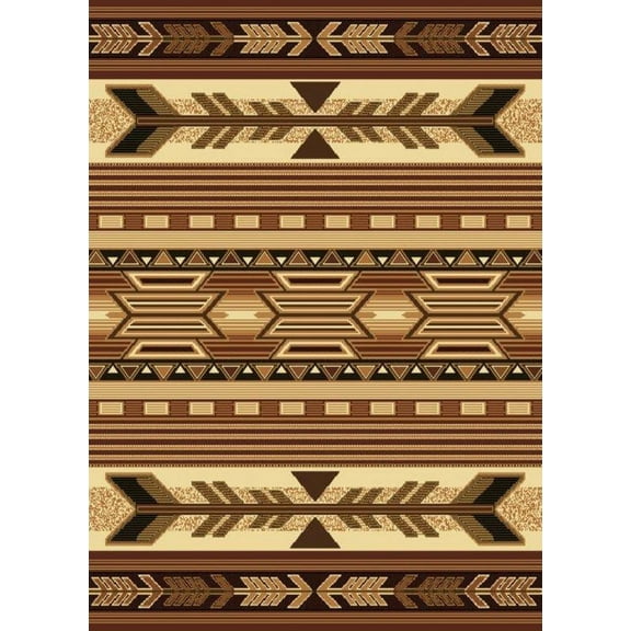 Designer Home Epoch Area Rug 910-06750 Broken Arrow Black Arrows 5' 3" x 7' 2" Rectangle