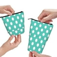 thumbnail image 3 of Kdxio Telescopic Pencil Bag Pen Holder Stationery Case,Stand-up Retractable Transformer Bag Organizer for Christmas Holiday(Teal Turquoise And White Polka Dot), 3 of 6