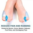 thumbnail image 3 of Happydeer 1 Pair Toe Separator Comfortable Straighten Bent Toes Silicone Relieve Pain Foot Fingers Protector for Adult, 3 of 13