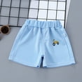 thumbnail image 3 of Linfrsh Toddler Boy Shorts Toddler Boys Summer Cotton Shorts with Pocket Baby Casual Active Bike Shorts(Light Blue,Size 12-24 Months), 3 of 3