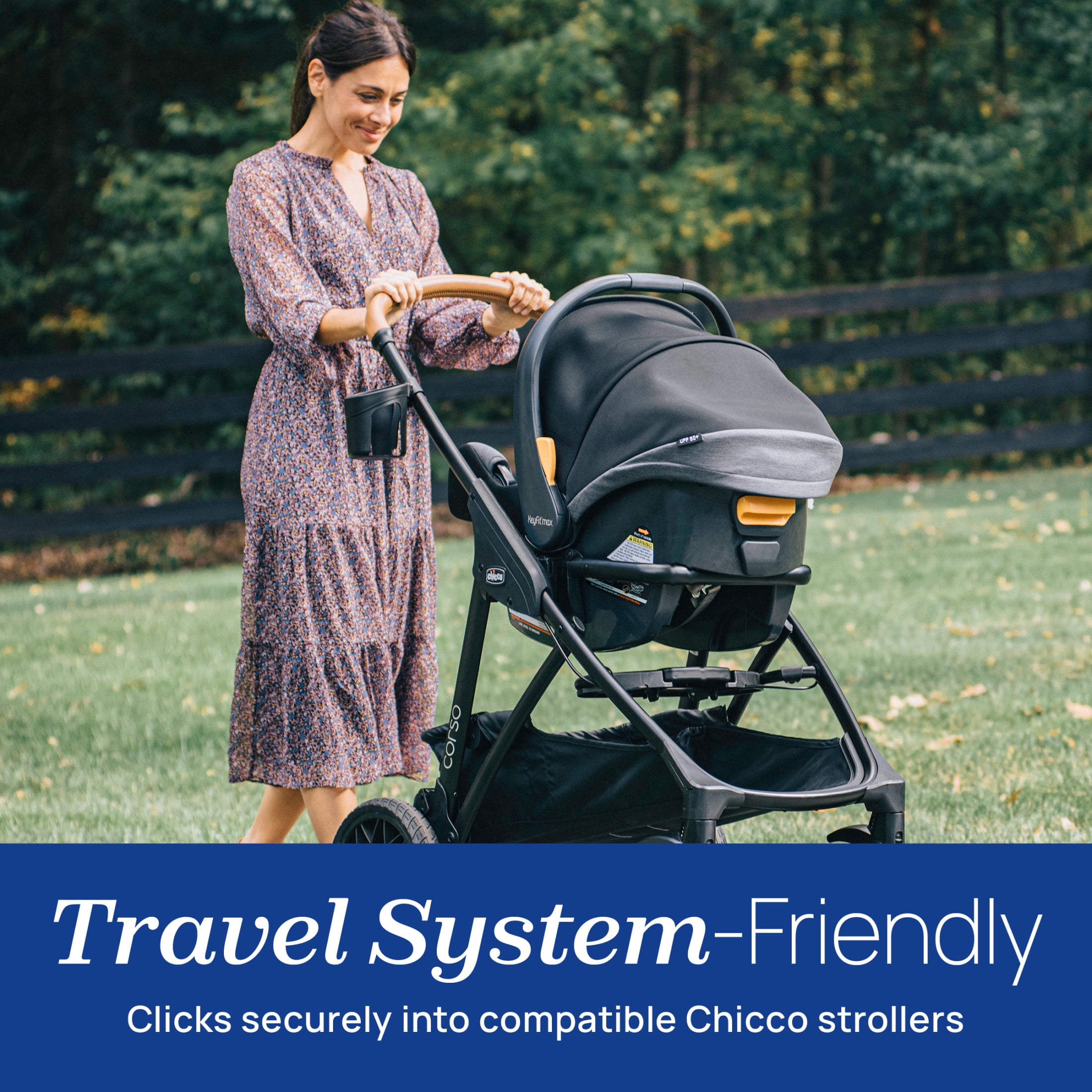 Chicco KeyFit® Max ClearTex® Extended-Use Infant Car Seat and Stay-in-Car Base - Legend (Black), New
