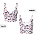 thumbnail image 5 of Picia Happy Columbus Day Sports Bra for Women,Padded Strappy Sports Bras Medium Support Yoga Bra with Removable Cups,Running Yoga Bra-Small, 5 of 9