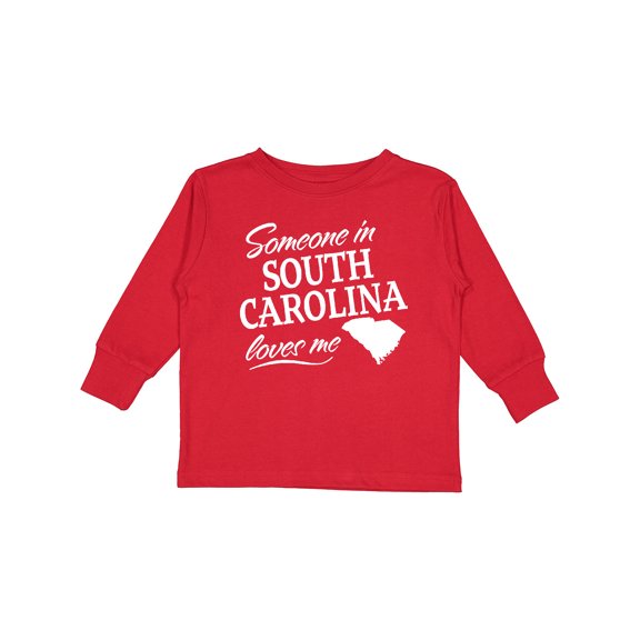Inktastic Someone in South Carolina Loves Me Boys or Girls Long Sleeve Toddler T-Shirt