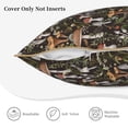 thumbnail image 5 of Haiem Mushroom Garnish Print Velvet Soft Solid Decorative Square Throw Pillow Covers Set with Elegant Piping Christmas Cushion Case for Sofa Bedroom Car-18"x18", 5 of 8
