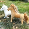 thumbnail image 2 of BESTSKY Horse Toys,32*26cm Soft Fabric Horse Stuffed Animal,Playful Design Ideal Gift Horse Stuff,Light Brown, 2 of 4