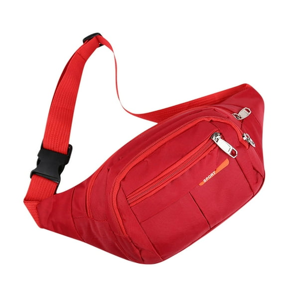 WNEXOPE Waist Bag With 3-Zipper Pockets, Fanny Pack, Crossbody Belt Bag with Adjustable Strap for Travel Workout
